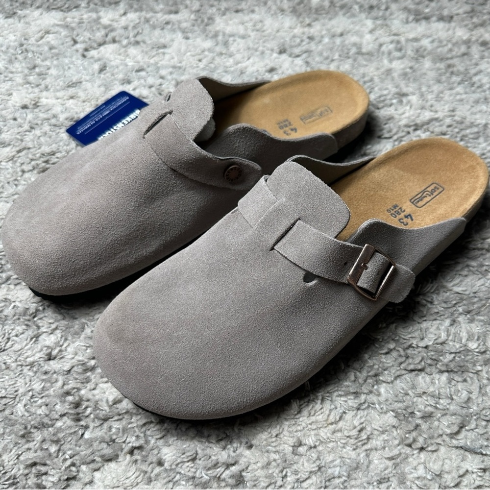 Birkenstock Boston Clog Taupe Soft Footbed Mens Size 8 9 9.5 10 10.5 11 11.5 - Picture 6 of 7